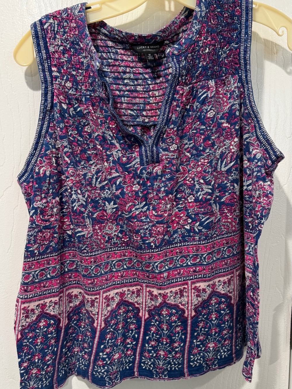 3 pcs all in one Lucky Brand Navy and Pink Floral Sleeveless Tank